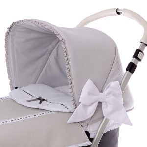 Capota Carro Bebé Piqué Rosello Gris Bebiti