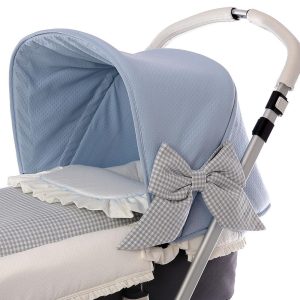 Capota Carro Bebé Piqué Napoles Azul Plomo Bebiti